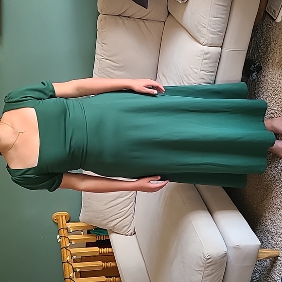 Boden Short Sleeve Jersey Midi Dress, size 10 Hunter Green - Picture 2 of 12